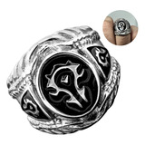 Anillo Para Hombre World Of Warcraft De Acero Color Plata