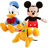 Kit Bonecos Pelúcia Grandes Turma Do Mickey 30cm Infantil