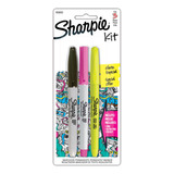 Marcador Sharpie Kit X3 Unidades Fino Ultra Fino Resaltador