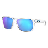 Anteojos De Sol Polarizados Oakley Holbrook Xl Extra Large Con Marco De O Matter Color Polished Clear, Lente Sapphire De Plutonite Prizm, Varilla Polished Clear De O Matter - Oo9417