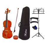 Violino Hofma Hve221 1/2 Case Luxo + Kit Completo Espaleira