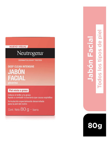 Jabon De Limpieza Profunda Neutrogena Deep Clean X 80 G