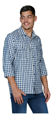 Camisa Manga Larga Buffalo Plaid Rever Pass