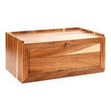 Caja De Pan De Madera De Acacia Mejorada | Organizador De Al