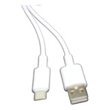 Cable Tipo C 6a Tranyoo P/ Celular Carga Rapida Fast Charge Color Blanco