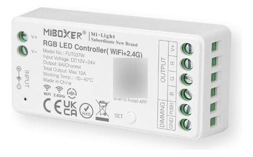 Controlador Tira Led Rgb Wifi Bluetooth Miboxer 12a 12v 24v
