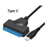 Cabo Adaptador Tipo C Para Sata Ou Sata Para Tipo C Cor Preto