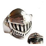 Anillo Plata 925 Caballero Calavera Casco Armadura Hombre