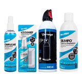 Regalo +kit Limpieza 4 En 1 Pc Espuma Locion Spray Aire Comp