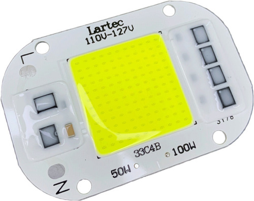 01 Chip Led Para Refletor Luz Fria Não Precisa Reator 100w