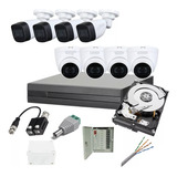 Kit Camaras De Seguridad 8 Camaras 5mp Dvr 8ch 1tb Cctv App