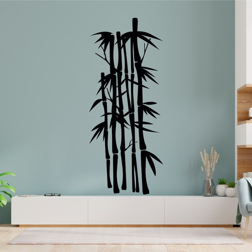 Vinilo Decorativo Para Pared - Planta - Cañas De Bambú