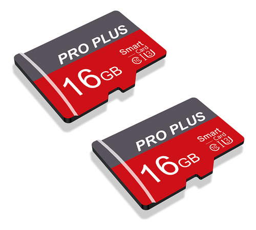 Tarjeta De Memoria Micro Sd Pro Plus U3 V10, Rojo Y Gris, 16