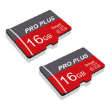Tarjeta De Memoria Micro Sd Pro Plus U3 V10, Rojo Y Gris, 16