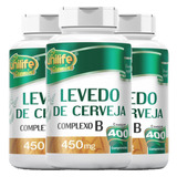 3x Levedo De Cerveja 100% Puro - 400 Comps 450mg - Unilife