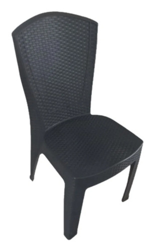 Silla Plastica Apilable Simil Rattan X  6 Unidades