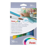 36 Lapiz Color Acuarelable Pentel Arts Profesionales Arte