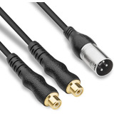 Cable De Audio Y Video Xlr Macho A Doble Rca Hembra, 3 Pies