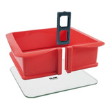 Molde Desmontable Cuadrado Pastel Silicona 100% S/bpa Ibili Color Rojo