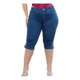 Calça Capri Jeans Feminina Plus Size Com Lycra Do 46 Ao 60 