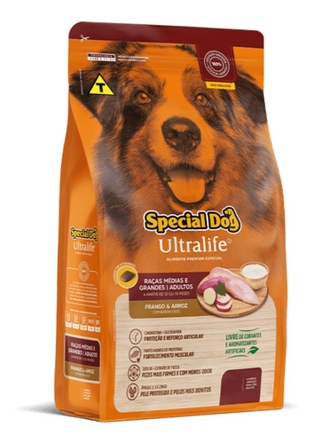 Ração Special Dog Ultralife Adulto Raças Grandes Frango 15kg