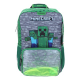 Mochila Escolar Grande Chenson Minecraft Zeep Niño Color Verde
