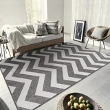 Alfombra Living Escandinava Zig Zag Gris - 1,60 X 2,35 Keops