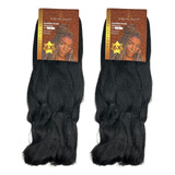 2 Pacote Cabelo Jumbão African Beauty Trança Box Braid 400gr