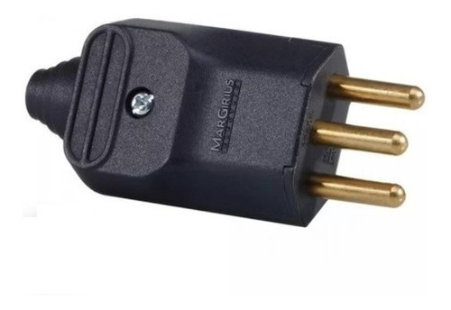 Plug 3 Pinos 20a Macho Pld2-3 Preto Margirius