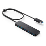 Hub Usb 3.0 Anker De Datos Ultradelgado De 4 Puertos, 2 Pies