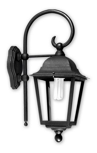 Farol Polipropileno Techo Desmontable Con Ménsula Negro