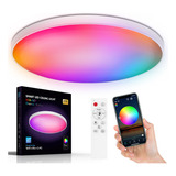 Lámpara De Techo Wifi Inteligente App 48w Plafón Led Rgb Luz