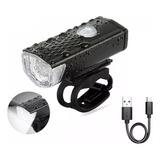 300 Lumens Luz Delantera Blanca Bici Usb Recargable 3 Modos