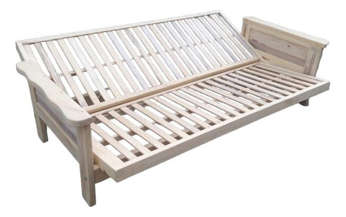 Futon De 3 Cuerpos De Madera Dura .3 Posiciones 