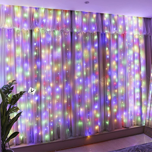 Luz Cascada 3x2 M 360 Led Luces Navidad Multicolor