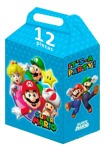 Mario Bros Cajita Para Dulces 12 Piezas - Supernin22