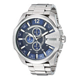 Diesel Mens Mega Chief Reloj De Acero Inoxidable De Cuarzo, 