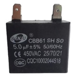 Capacitor De Marcha Cuadrado 5 Uf 450v Sin Cable