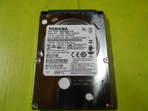 Disco Rigido Toshiba Sata 2,5  1tb Notebook 