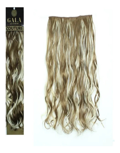 Extension Cabello Gala Couture 100% Fibra Natural 20 Wave Color #6/613 Castaño Claro Con Beige