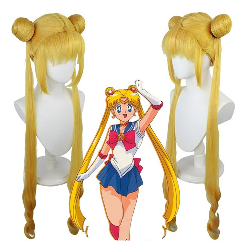 Peluca Cosplay Sailor Moon Disfraz Anime