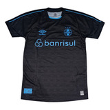 Camisa Umbro Grêmio Oficial 3 2023 Preta Classic Original