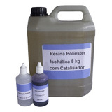 Resina Poliéster Isoftalica 5 Kg + 100 Ml Catalisador Grátis