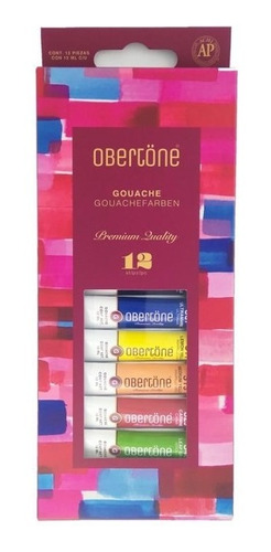 Pintura Gouache Obertone Premium Quality 12 Pz