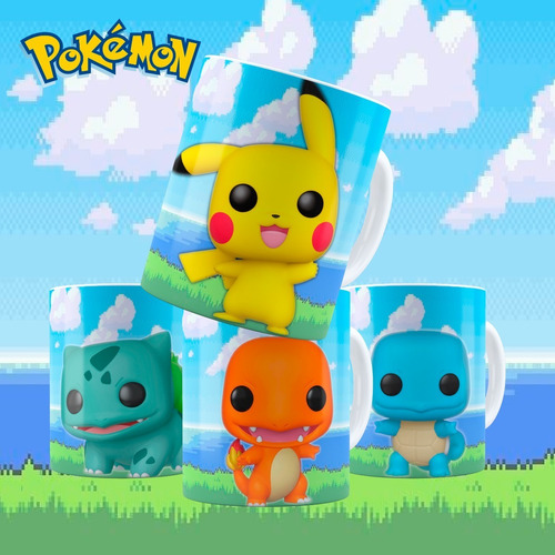 25 Tazas Personalizadas Sublimadas Plasticas Pokemon