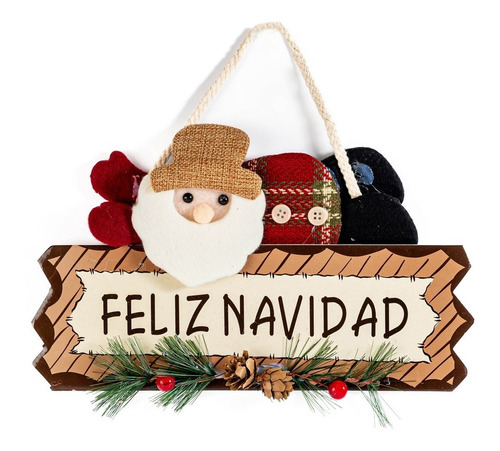 Adorno Colgante Deco Puerta Papa Noel Navidad Pettish Online