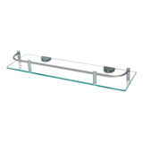 Estante Repisa Vidrio Baranda Levys Bazar 40cm Rectangular Baño Acero Inoxidable