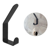 Percha Doble De Pared Baño Murano Acero Inoxidable Negro