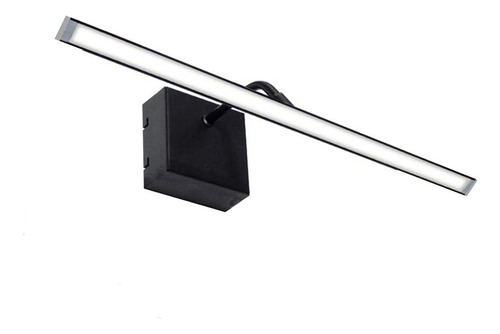 Aplique Pared Cuadros Movil Luz Led Calida 60cm Cuadra Negro Gioluce