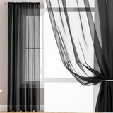 Cortinas De Gasa Transparente Traslucida Decorativas 140x215